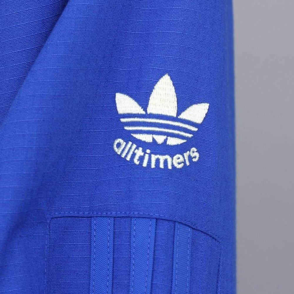 NEW NWT $170 ADIDAS ALLTIMERS JACKET BLUE / CARBON Mesh lining colorblock coat - Picture 5 of 12